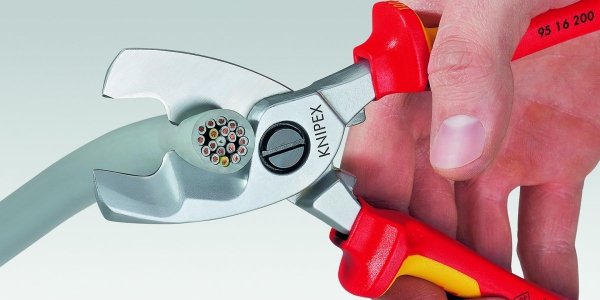 Nożyce do kabli z podwójnym ostrzem KNIPEX 95 16 200