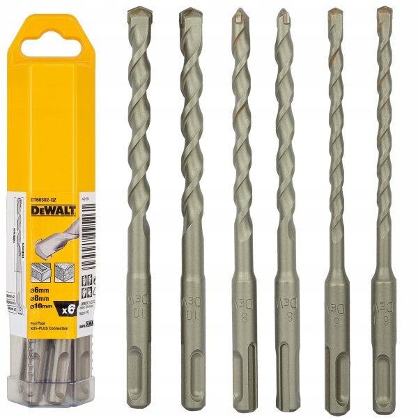 Zestaw wierteł do betonu DeWALT DT60302 6 sztuk SDS+ 