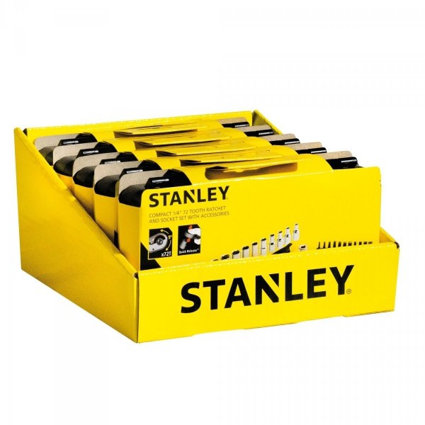 Kompaktowy zestaw nasadek 1/4 37 szt. Stanley STMT82672-0