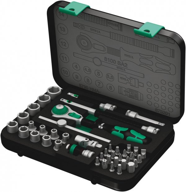 Grzechotka Zyklop Speed 1/4&quot; w zestawie metrycznym, 42 części WERA | 05003533001