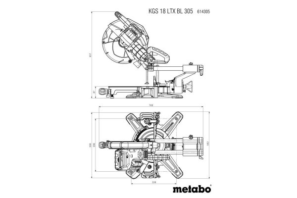Ukośnica Metabo KGS 18 LTX BL 305 (614305850)
