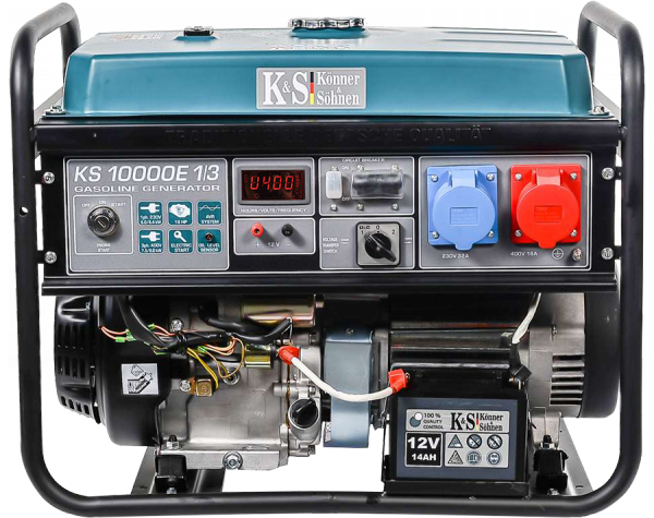 Agregat prądotwórczy benzynowy K&amp;S KS10000E 1/3 - 1 i 3-fazowy 8,0 kW