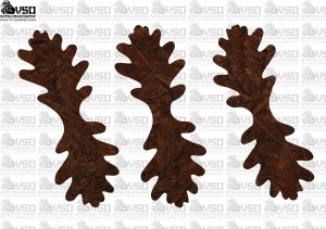 Zestaw 50 szt liści do wypełnień ghillie KASZTAN