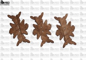 Zestaw 100 szt kształtek do wypełnień ghillie ORZECH