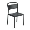 Muuto LINEAR SIDE Krzesło Ogrodowe Metalowe / Czarne