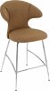 Umage TIME FLIES Hoker - Tapicerowane Krzesło Barowe na Chromowanych Nogach 102 cm / Różowe