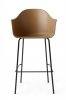 Menu HARBOUR Krzesło Barowe 112 cm Hoker Czarny - Siedzisko Khaki