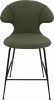 Umage TIME FLIES Hoker - Tapicerowane Krzesło Barowe na Czarnych Nogach 102 cm / Zielone