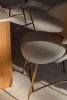 Umage TIME FLIES Hoker - Tapicerowane Krzesło Barowe na Mosiężnych Nogach 102 cm / Ciemnobrązowe