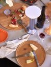 Minimalistyczny zestaw sztućców w satynowym wykończeniu