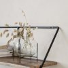 House Doctor NATURE Półka Ścienna Czarna 70 cm Blat Drewniany Mango