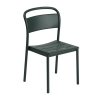 Muuto LINEAR SIDE Krzesło Ogrodowe Metalowe / Ciemnozielone