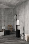 Kristina dam studio CURVED Puf Tapicerowany / Brązowa Skóra