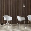 Muuto FIBER ARMCHAIR SWIVEL BASE Krzesło Obrotowe - Szare / Metalowa Rama