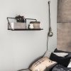 House Doctor NATURE Półka Ścienna Czarna 70 cm Blat Drewniany Czarny