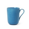 Lyngby Porcelain RHOMBE COLOR Kubek z Uchem 330 ml Niebieski
