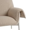 Muuto WRAP Fotel Lounge Antracytowy / Rama Szara - Tkanina Piaskowa Ecriture 240