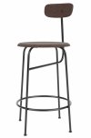 Audo AFTEROOM Hoker - Krzesło Barowe 92 cm / Czarny - Siedzisko Ciemny Dąb