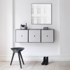 by Lassen VIEW Kwadratowe Lustro Ścienne 56 cm Czarne