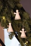 Rader CHRISTMAS Porcelanowa Zawieszka Świąteczna Anioł Dzwoneczek - Biały w Złote Kropki