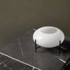 Menu ECHASSE Świecznik Tealight - Czarny z Kloszem Opal
