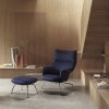Muuto DOZE Podnóżek Tapicerowany - Różowy/Nogi Chrom