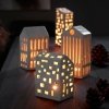 Kähler URBANIA Świecznik Tealight - Domek Biały - Town House