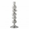 Bloomingville METINA Świecznik Aluminiowy 28,5 cm / Srebrny