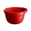 Emile Henry KITCHEN Ceramiczna Miska Kuchenna do Mieszania Ciasta 3,5 l / Czerwona