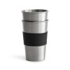 Sagaform TO GO Kubek Stalowy 500 ml - Zestaw 2 Kubków Srebrny