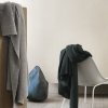 Muuto RHYTHM Pled - Koc z Wełny Lamy - Jasnoszary