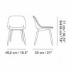 Muuto FIBER SIDE Krzesło z Drewnianą Ramą - Czarne