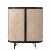 Bloomingville EMBER Komoda Metalowa z Bambusowym Frontem