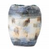 Bloomingville NIENNA Ceramiczny Wazon do Kwiatów 31 cm / Niebieski