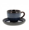 Bitz NORDIC Filiżanki ze Spodkiem do Kawy Espresso 70 ml Czarne / Granatowe