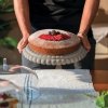 Guzzini TIFFANY Niska Patera z Kloszem do Ciasta 36 cm / Mlecznobiała
