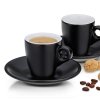 Kela MATTIA Filiżanki do Kawy Espresso 50 ml 2 Szt. Czarne