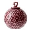 Lyngby Porcelain RHOMBE Bombka Porcelanowa - Bordowa