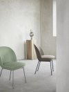 Muuto OSLO Krzesło Tapicerowane - Beżowe / Rama Chromowana (Tkanina Ocean 32)