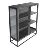 Muubs BOSTON Metalowa Witryna Przeszklona 130 cm / Czarna