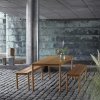 Muuto LINEAR Zestaw Mebli Ogrodowych - Stół 200 cm + 2 Ławki - Biały