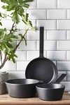 Morso DANISH BLACK Zestaw 3 Naczyń do Gotowania z Powłoką Nieprzywierającą 28 cm / Czarna