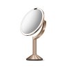 Simplehuman TRIO Lustro Sensorowe Bezprzewodowe 20 cm / Różowe Złoto