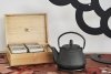 Bredemeijer TEA BOX Drewniany Pojemnik z 4 Puszkami na Herbatę + Miarka / Naturalny