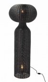 Villa Collection WERNA Lampa Podłogowa z Rattanu 130 cm Czarna