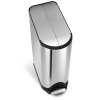 simplehuman BUTTERFLY Motylkowy Kosz Pedałowy 45 l Stal FPP / Srebrny