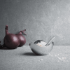 Georg Jensen BLOOM Stalowy Pojemnik z Łyżeczką na Sól