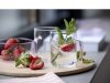 Lyngby Glass TORINO Szklanki do Kawy lub Herbaty / Gorących Napojów 300 ml / Różowy Uchwyt
