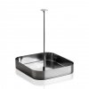 Mepra STILE Kwadratowy Koszyk z Uchwytem 22 cm / Srebrny Stalowy