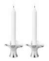 Georg Jensen BLOOM Świecznik Stalowy 2 Szt. / Srebrny